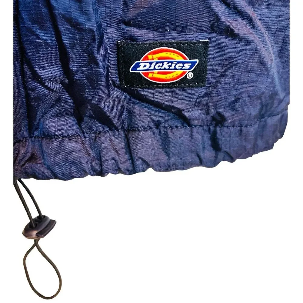 Dickies Windbreaker Jacket Mens‎ XL Nylon Ripstop Fleece Lined Hooded Full Zip